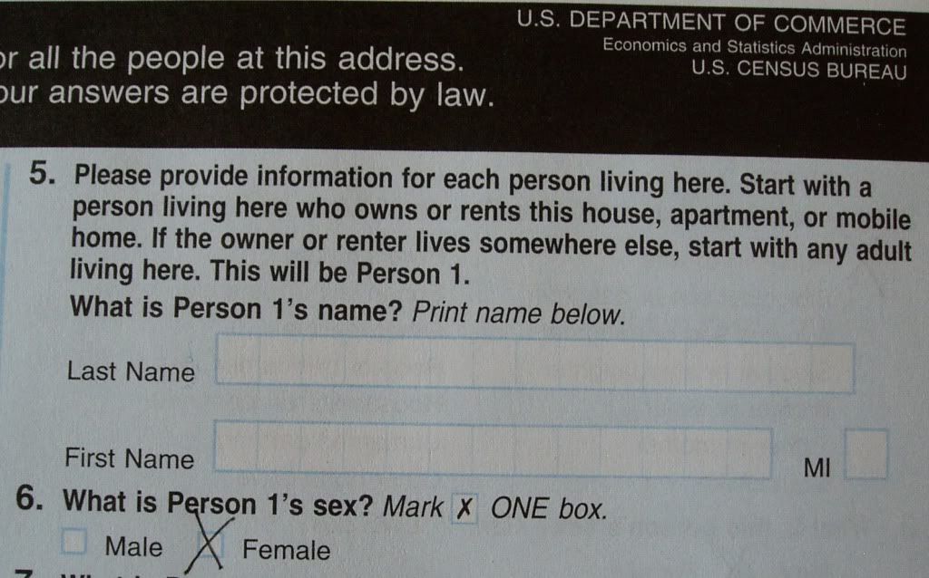 Watch Me Queer My 2010 Census Form Blue Mass Group 1789