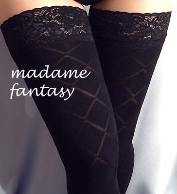 patterned hold up stockings