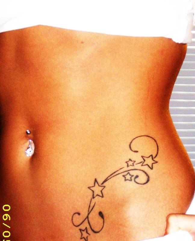 hip bone tattoo. 2011 butterfly tattoos for girls on star tattoo on hip bone. hip star tattoo