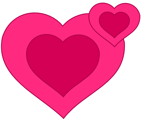 Lovely Heart Pictures on Love    Two Pink Hearts Clip Art Png Picture By Princesspooky78