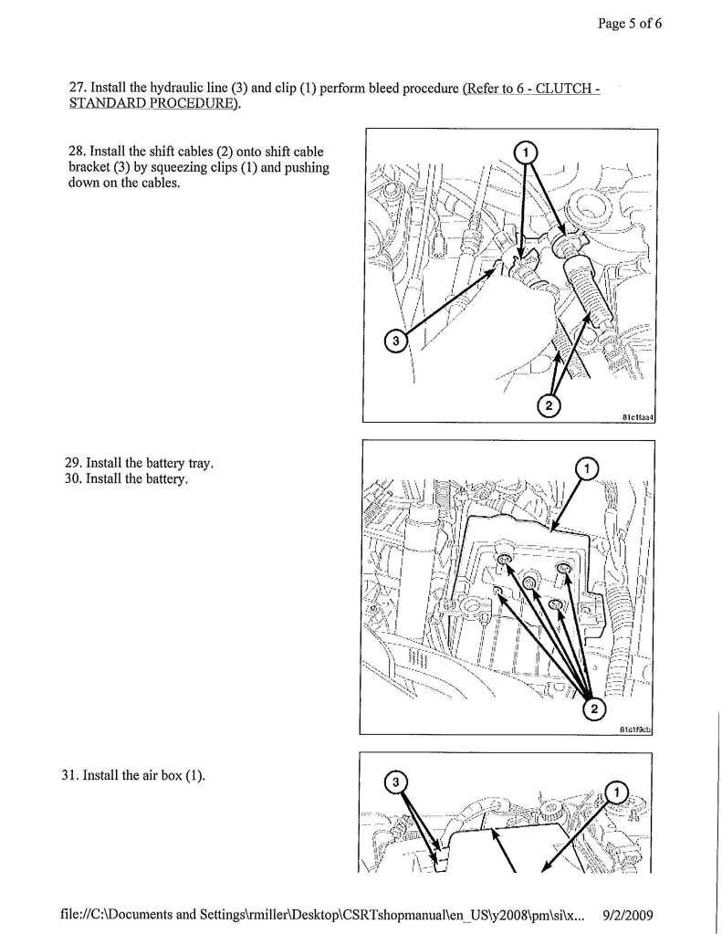 HOW TO install clutch in Caliber srt4 Dodge Caliber Forums