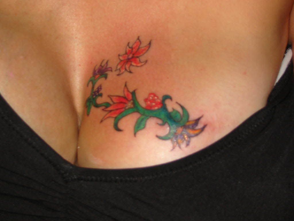 sexy women breast tattoo 