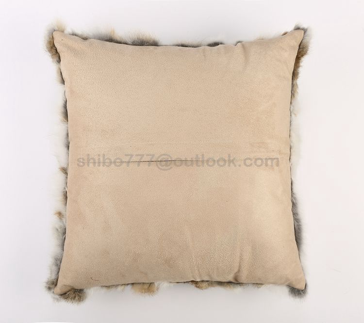 New ! 100% Real Rabbit Fur Protector Pillowcase cushion cover Home Decorative eBay