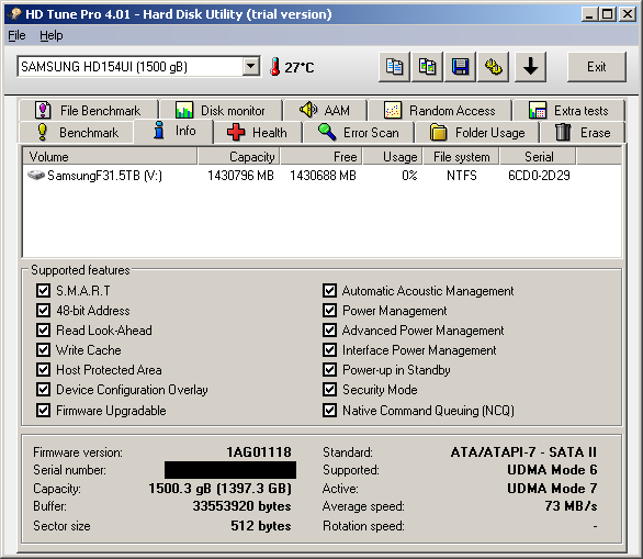 Samsung F2 1.5TB - basic info