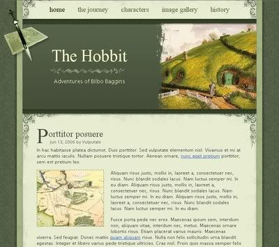 Free Site Template on The Hobbit   Free Website Template   Crazyleaf Design Blog