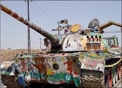 army tanks cartoon. A broken down Iraqi army tank