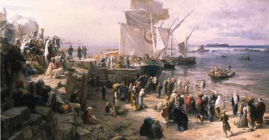 Gustav Bauernfeind, German, 1848-1904, Jaffa, Recruiting of Turkish Soldiers in Palestine (Jaffa, Einziehung der türkischen Landwehr in Palástina), 1888 