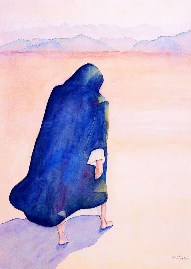 Fahda Bint Saud. (Saudi Arabia, 1953). Woman-1. (1992). Watercolor on paper. (86 X 64 cm). 
