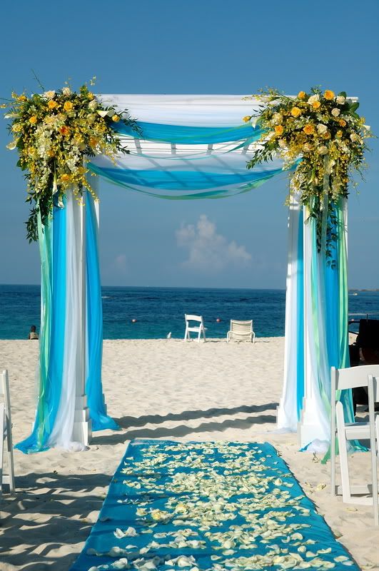 brown and teal wedding decorations