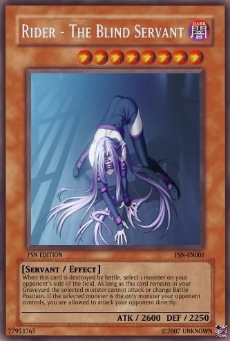 Fate/Stay Night Set - Casual Card Design - Yugioh Card ...