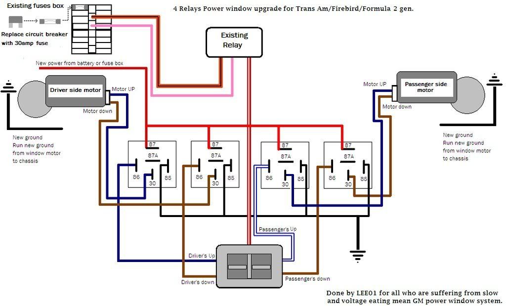 Power Window Relay Wiring Diagram from i195.photobucket.com