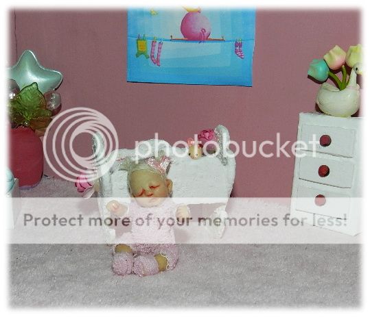 OOAK Miniature Cute Poseable Baby Girl Dollhouse Fairy Art Sculpture Iadr