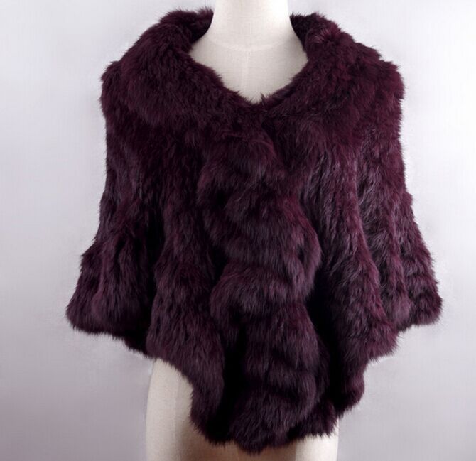 New !100%Real Knitted Rabbit Fur Vest Gilet Waistcoat Coat Jacket Fashion