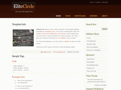 Elite Circle - Free Website Template