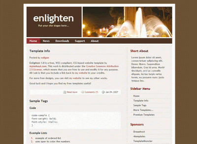 Enlighten - Free Website Template