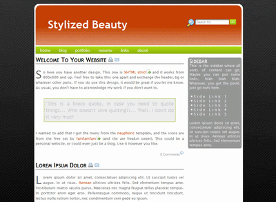 Stylized Beauty - Free Website Template Stylized Beauty - Free Website Template