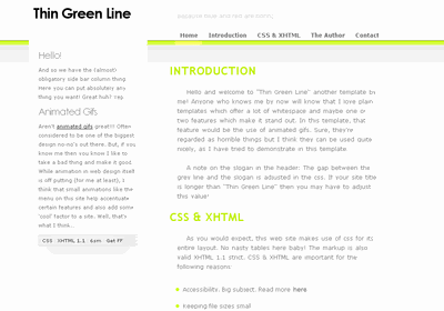 Thin Green Line - Free Website Template