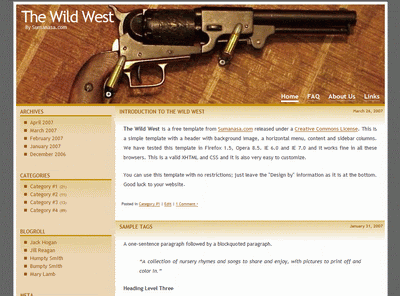 Wild West - Free Website Template