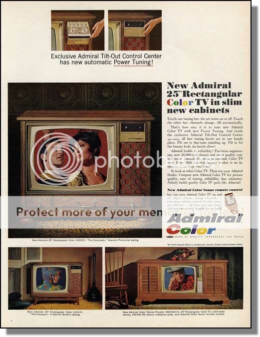 1966 Admiral Console Color TV Television Photo-Ad | eBay