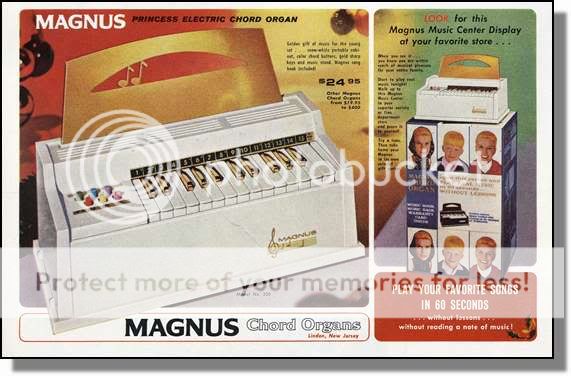 1966 Magnus Princess Electric Chord Organ   Xmas Toy Ad  