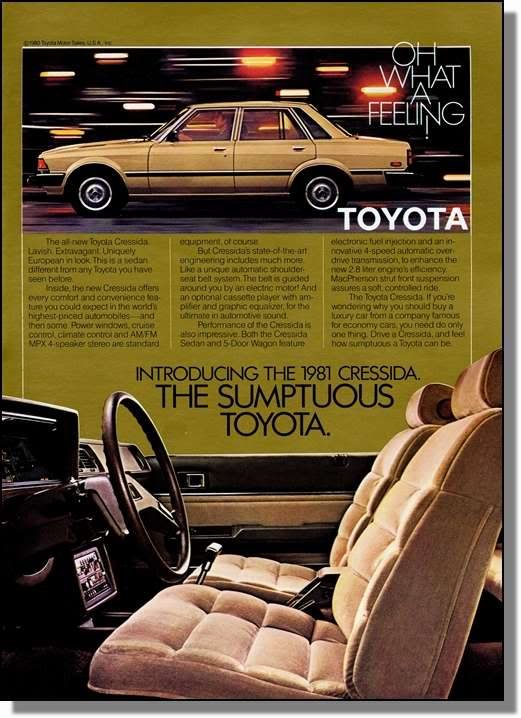 1981 Toyota Cressida 4 Door Sedan Automobile   Print Ad  