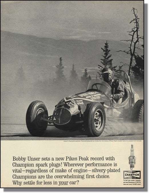 1963 Bobby Unser Pikes Peak Hill Climb   Print Ad  