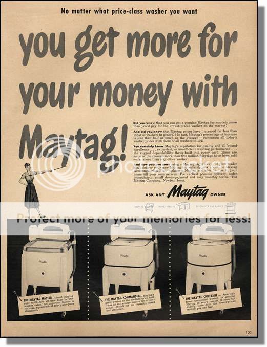 1948 Maytag Washing Machine Models Print Ad  