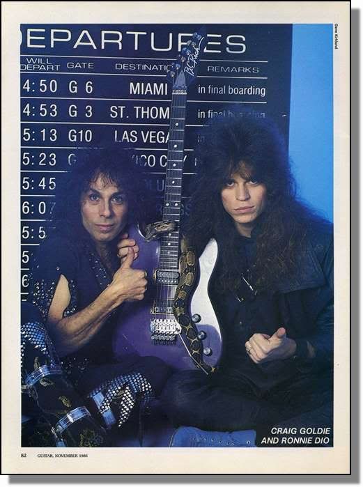 1986 Craig Goldie & Ronnie Dio Rock Stars   Print Ad  